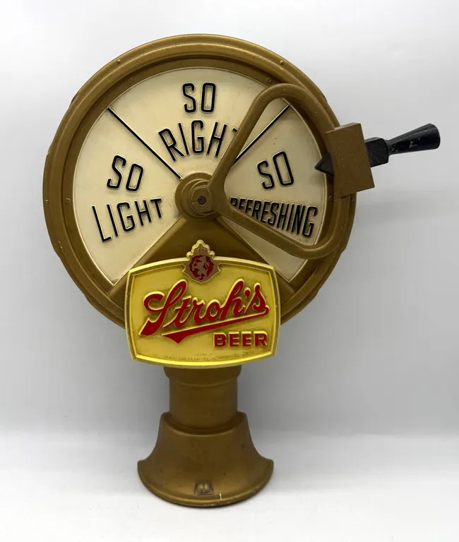 Stroh's Beer Bar Display Pointer Sign