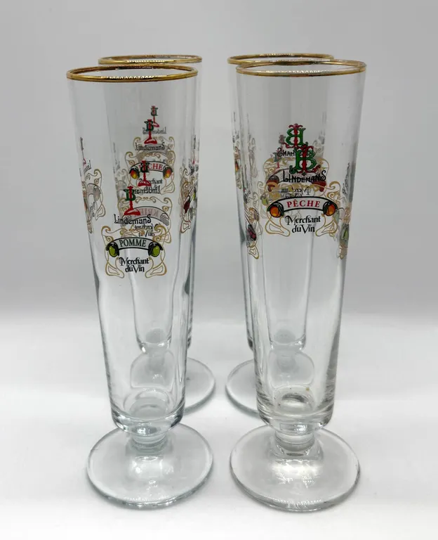 4 Lindemans Belgian Beer Glasses