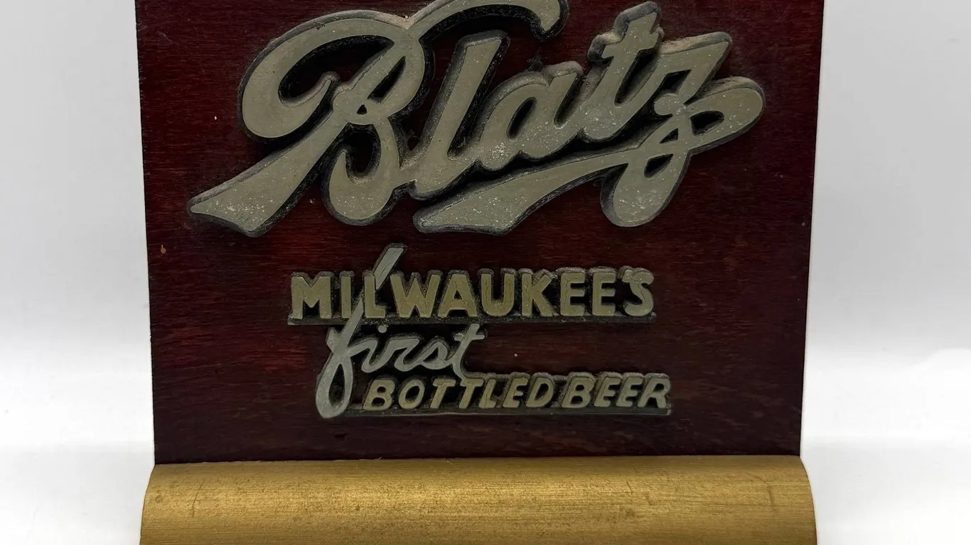 Blatz Milwaukee Wooden Beer Sign