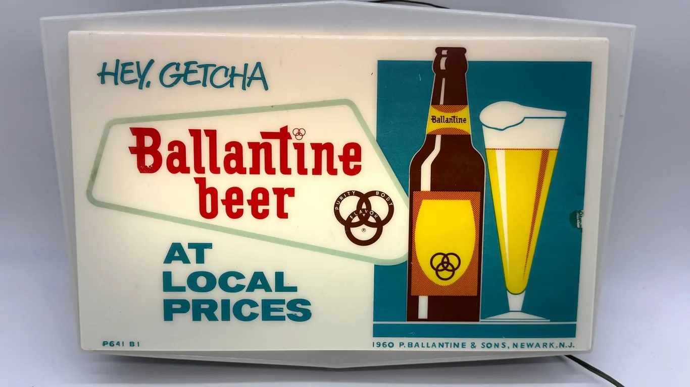 Ballantine Beer Lighted Advertising Sign