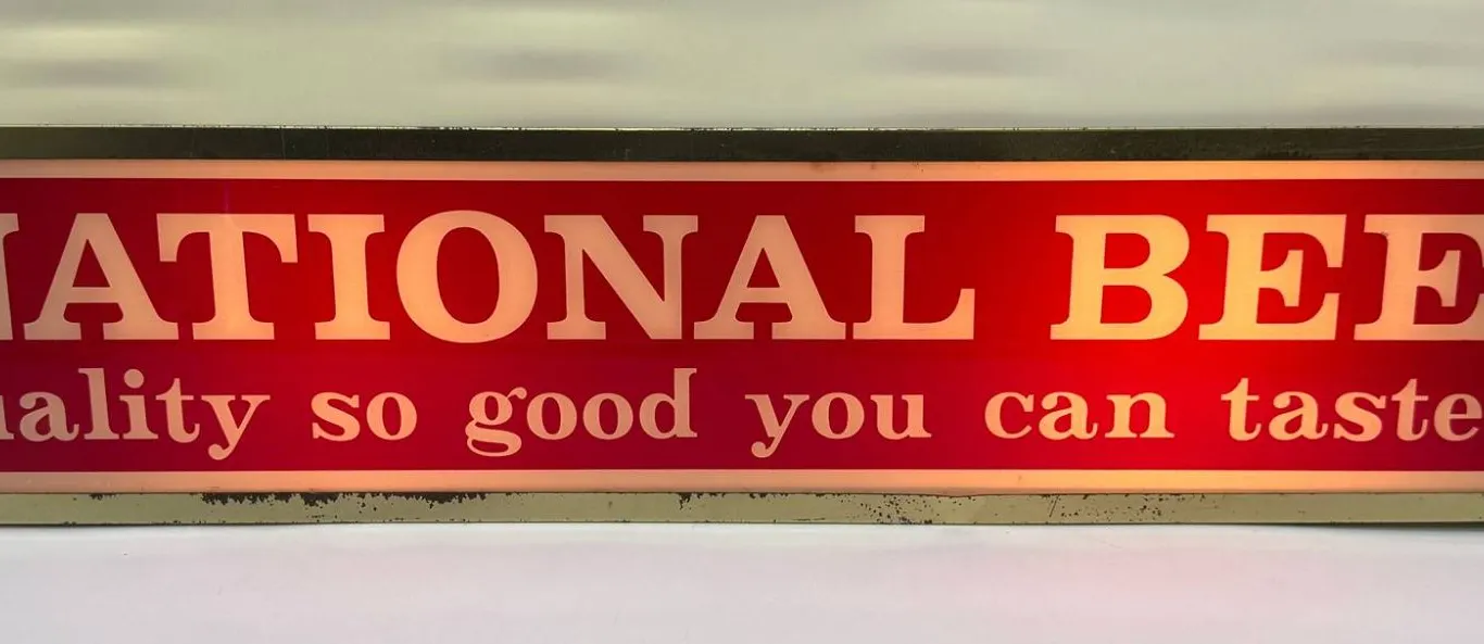 National Beer Illuminated Bar Light Sign