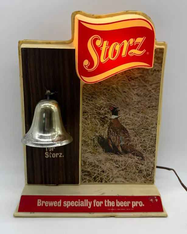 Storz Beer Lighted Bar Sign with Bell