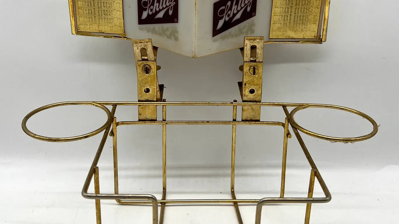 Schlitz Beer Bar Top Light with Metal Holder
