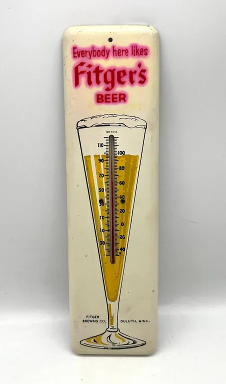 Fitger's Beer Thermometer Advertising Sign