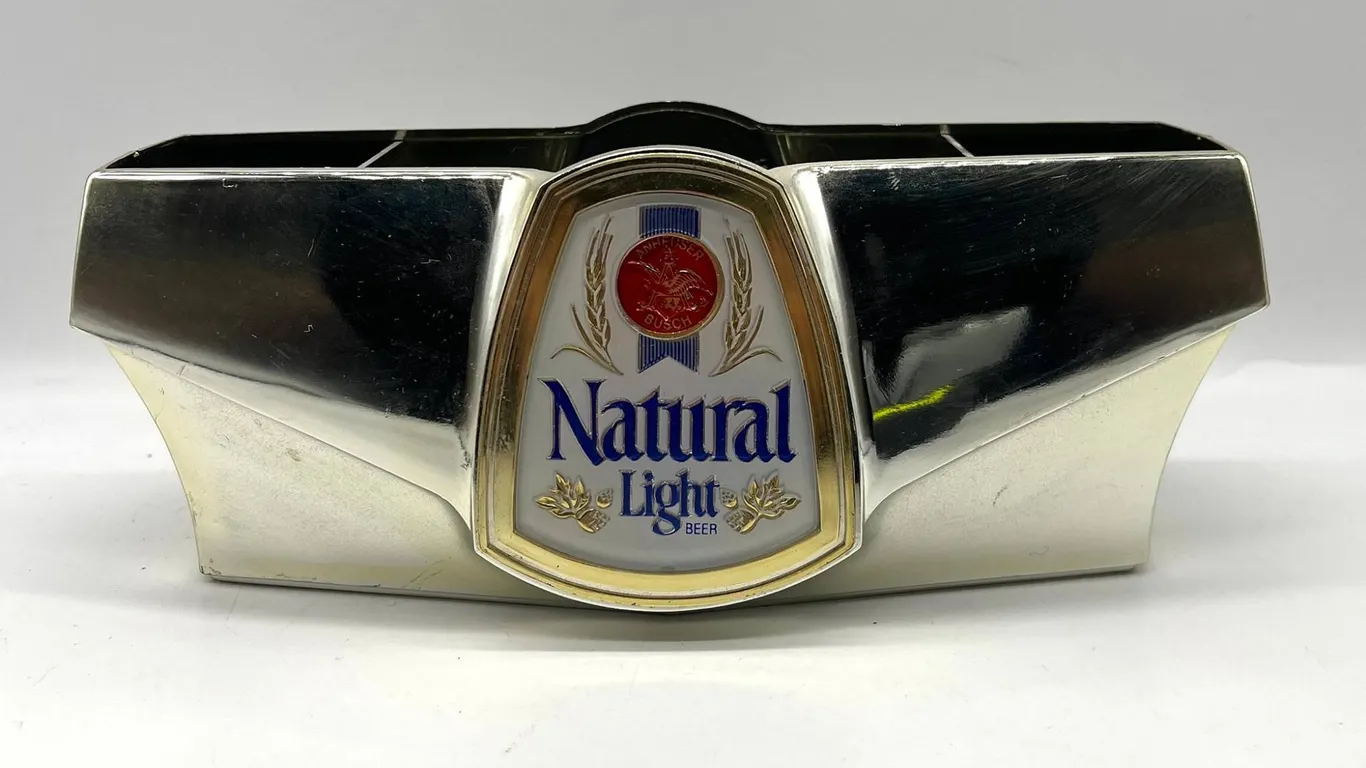 Natural Light Beer Metal Bar Caddy