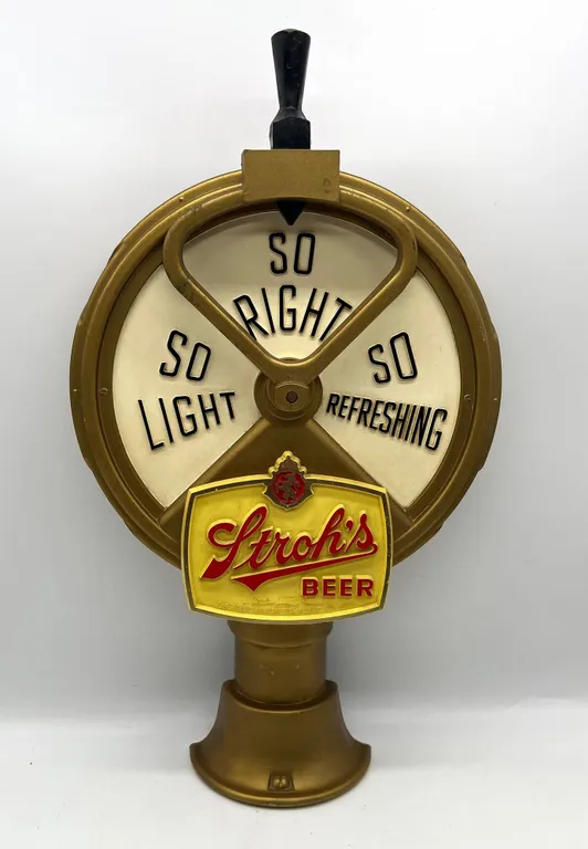 Stroh's Beer Lighted Mechanical Sign