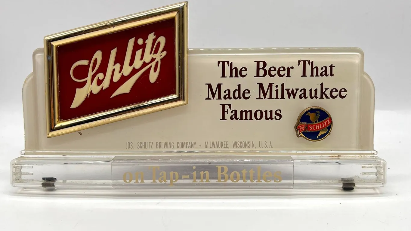 Schlitz Beer Advertising Sign Display