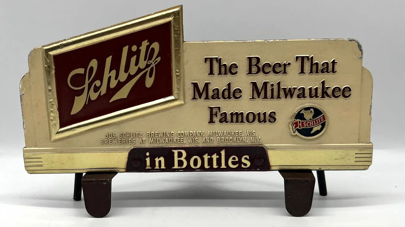 Schlitz Milwaukee Beer Advertising Sign