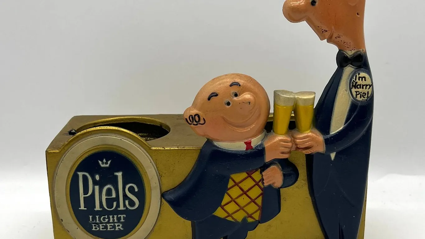 Piels Light Beer Metal Display with Mascot