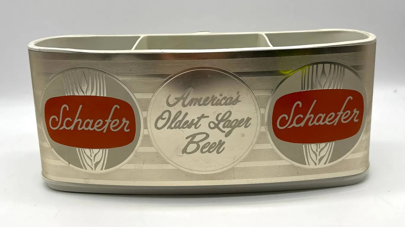 Schaefer Beer Metal Utensil Caddy