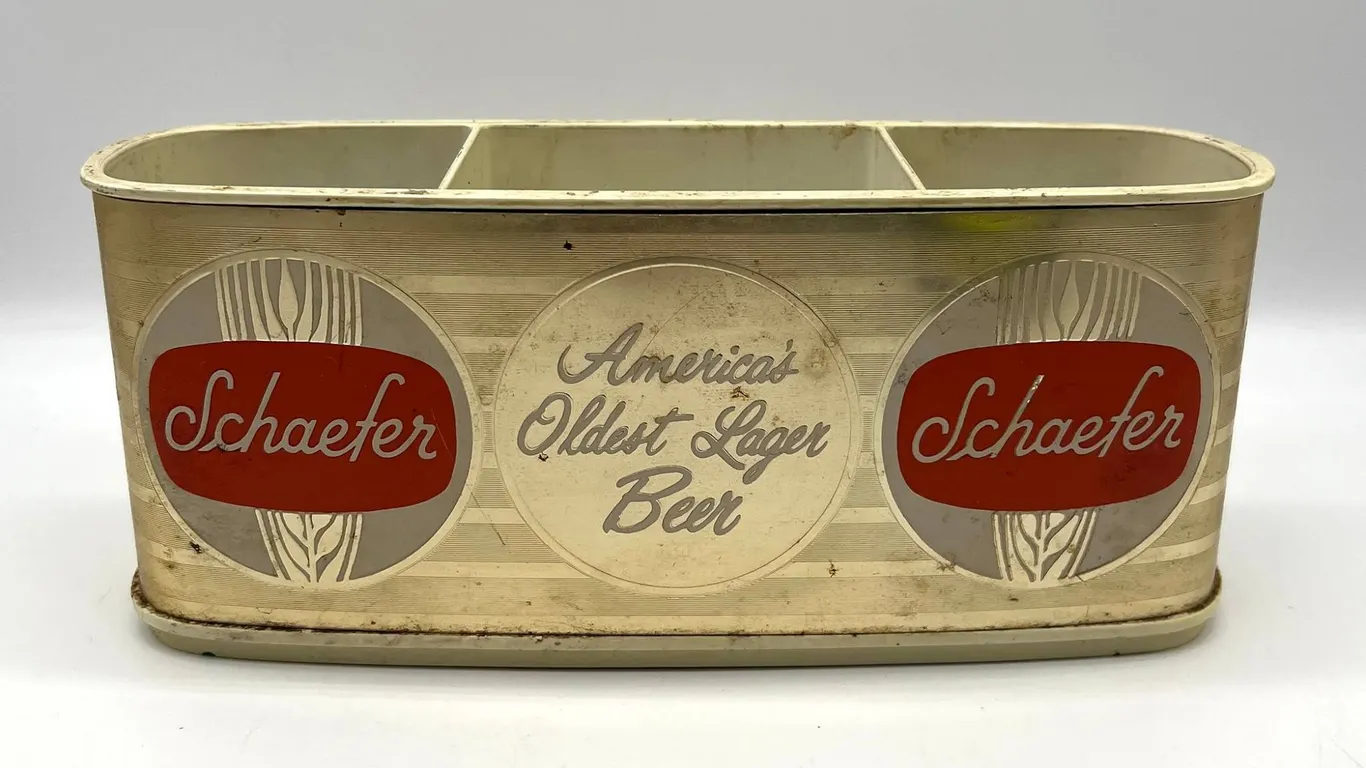 Schaefer Beer Metal Bar Caddy