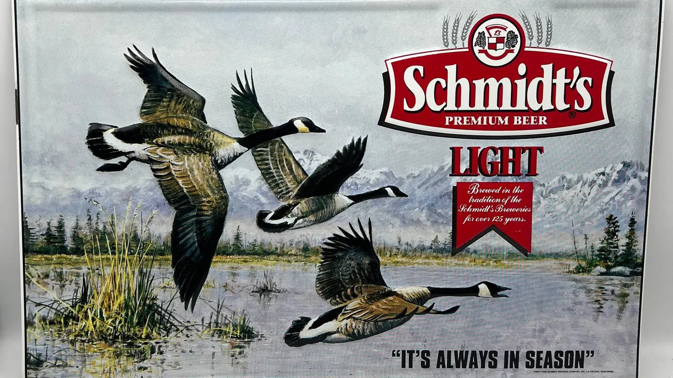 Schmidt's Premium Beer Light Metal Sign