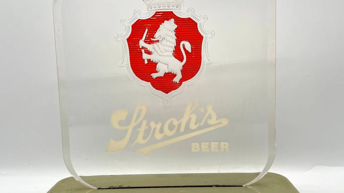 Stroh's Beer Acrylic Advertising Sign