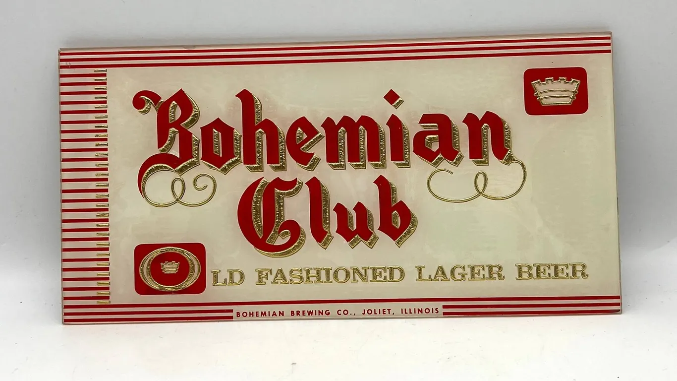 Bohemian Club Glass Beer Sign