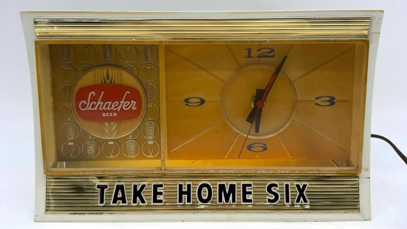 Schaefer Beer Lighted Advertising Clock