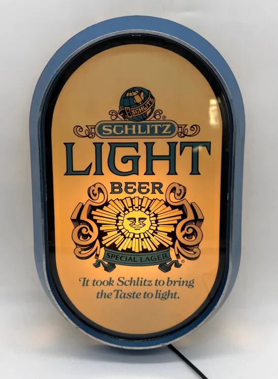 Schlitz Light Beer Lighted Sign