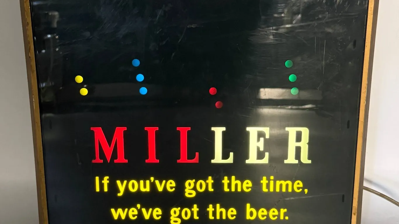 Miller Beer Lighted Advertising Sign