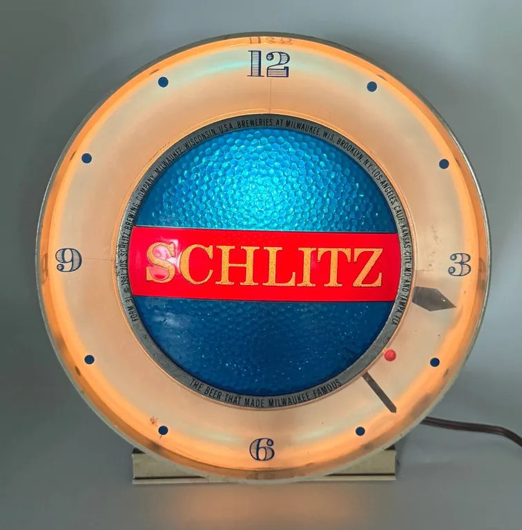 Schlitz Illuminated Beer Light Clock