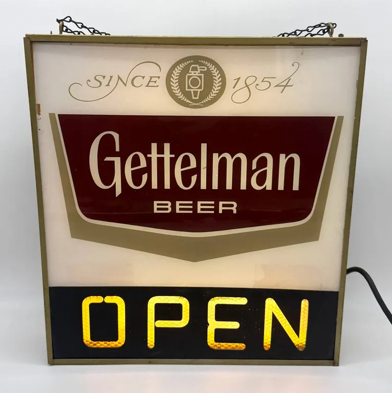 Gettelman Beer Lighted Open Sign
