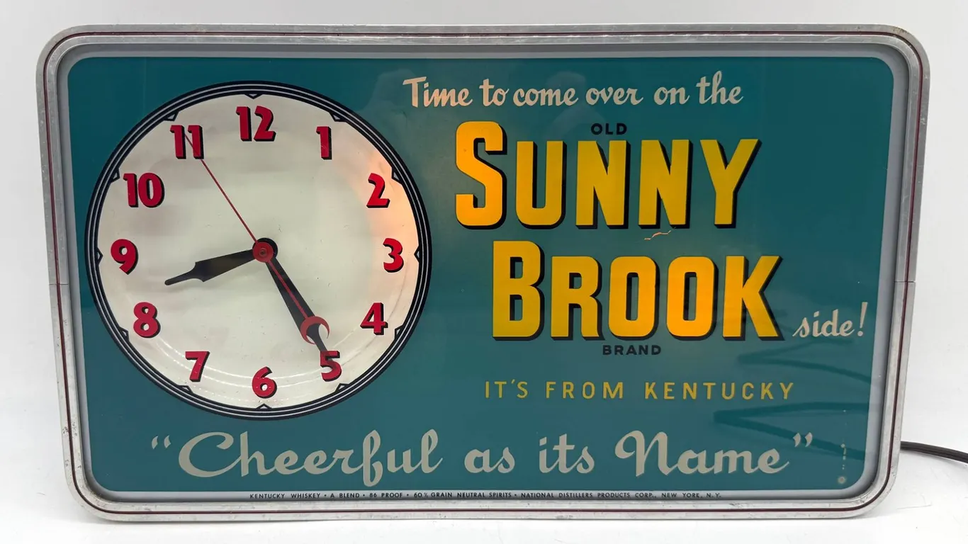Sunny Brook Whiskey Bar Light Clock
