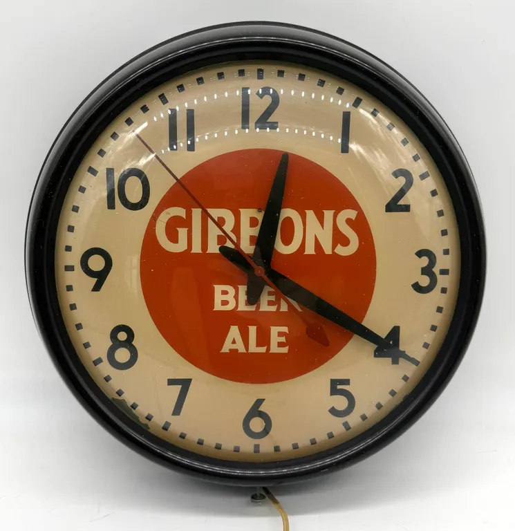 Gibbons Beer Advertising Wall Clock