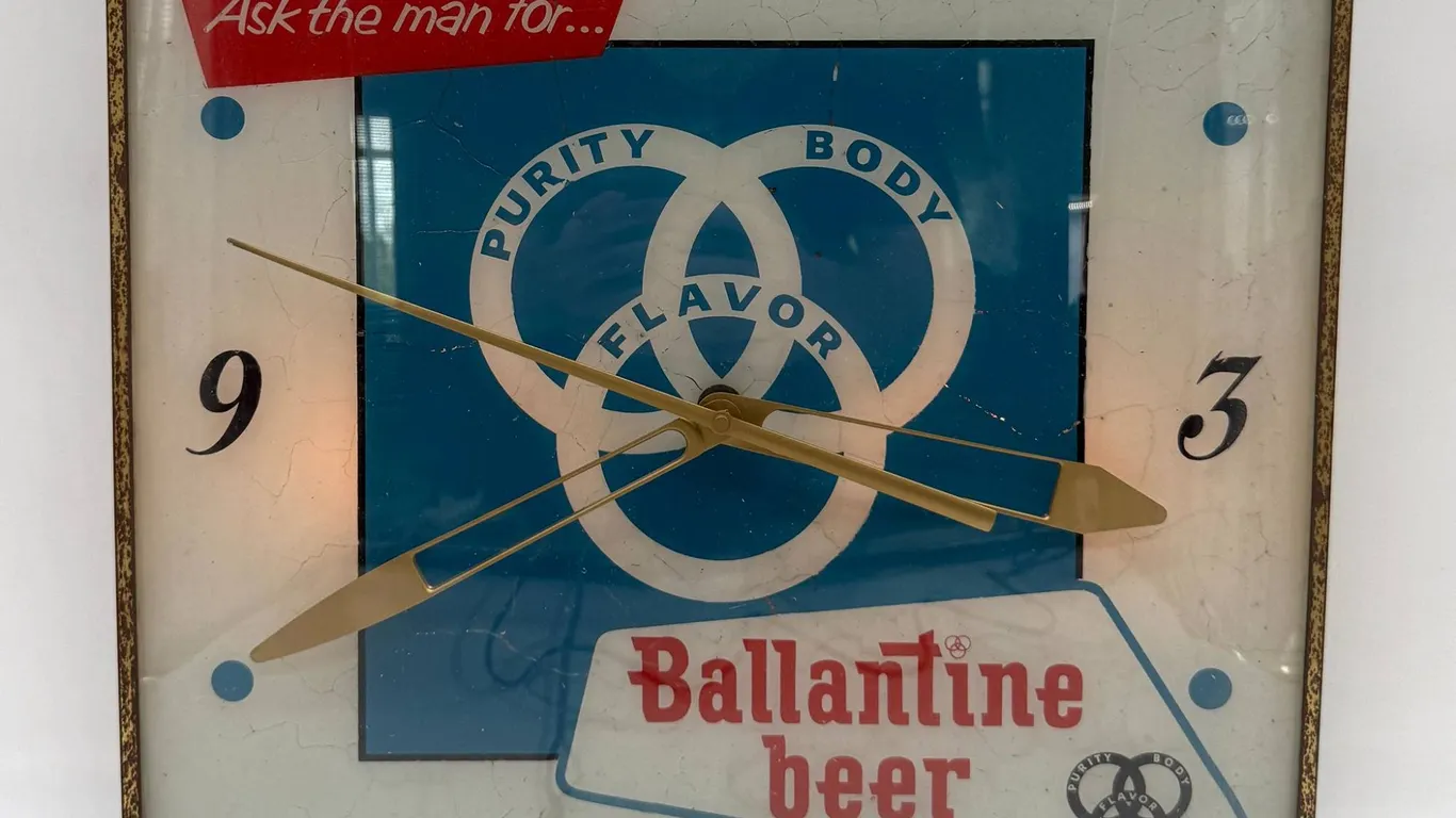 Ballantine Beer Lighted Wall Clock
