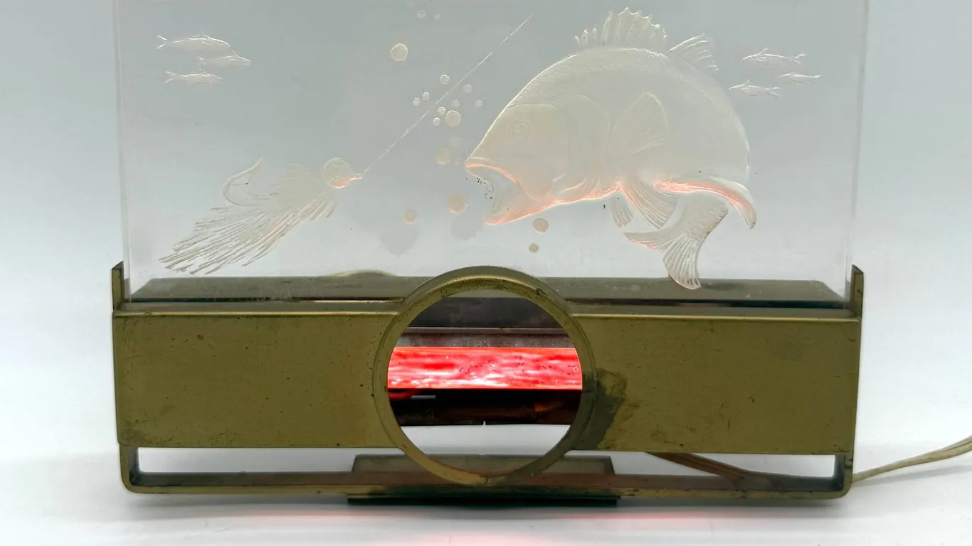 Illuminated Beer Light with Fish Scene