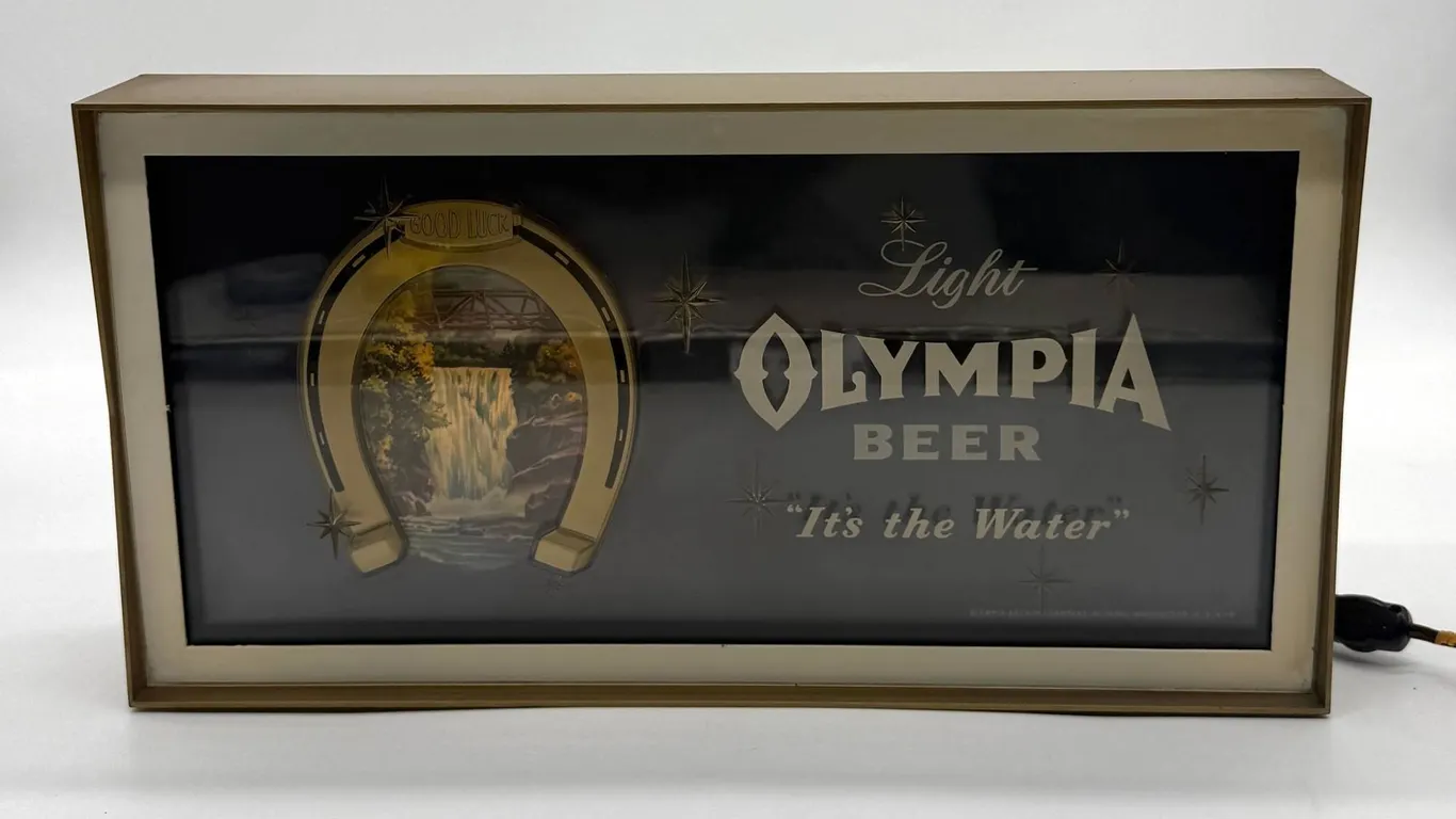 Olympia Beer Lighted Bar Display Sign