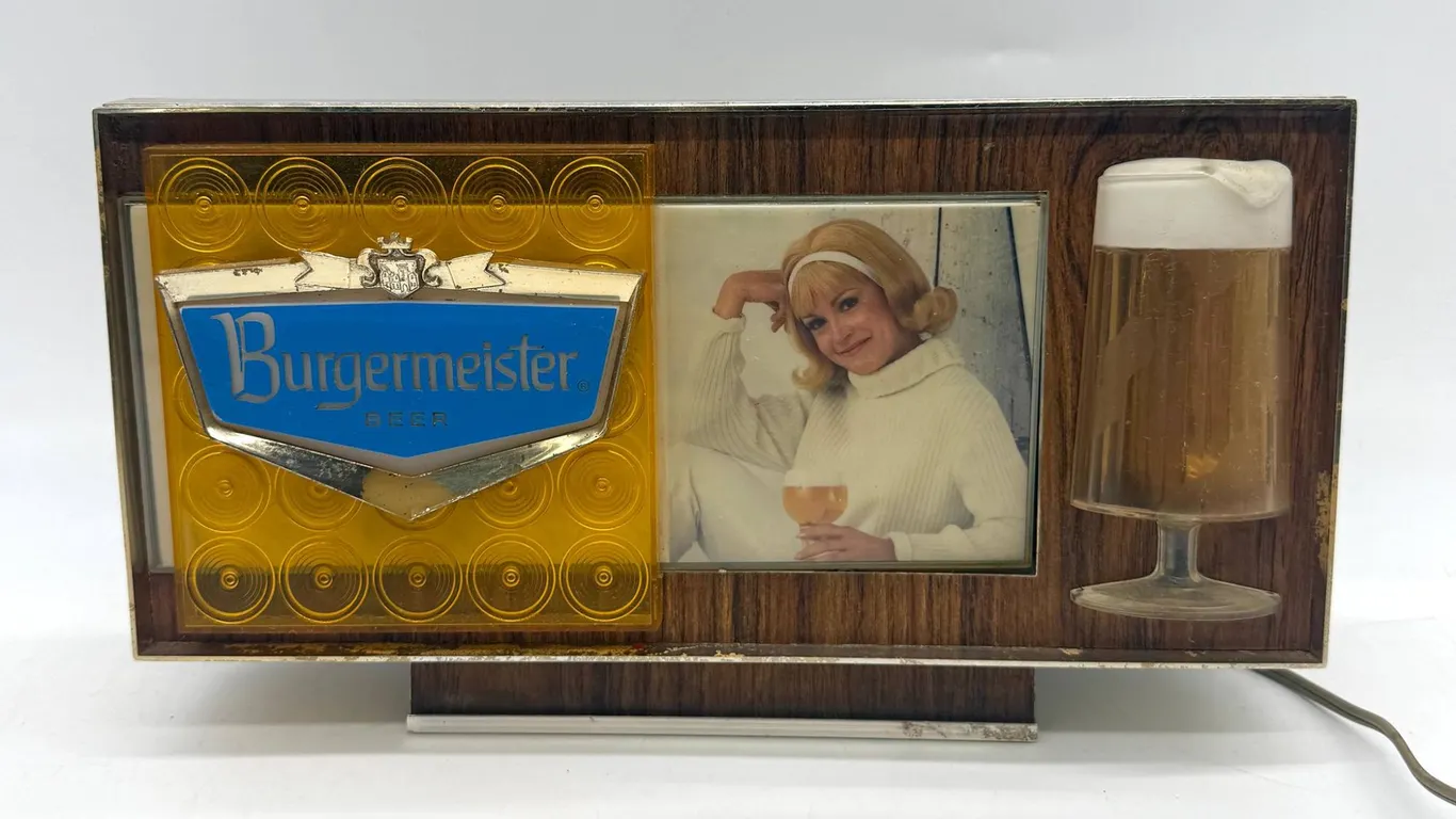 Burgermeister Beer Illuminated Bar Light Sign