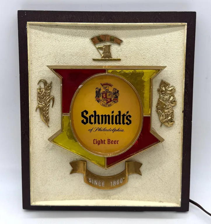 Schmidt's Light Beer Illuminated Sign