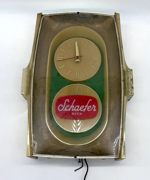 Schaefer Beer Lighted Advertising Clock