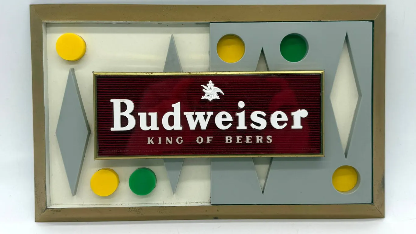 Mid Century Budweiser Beer Sign