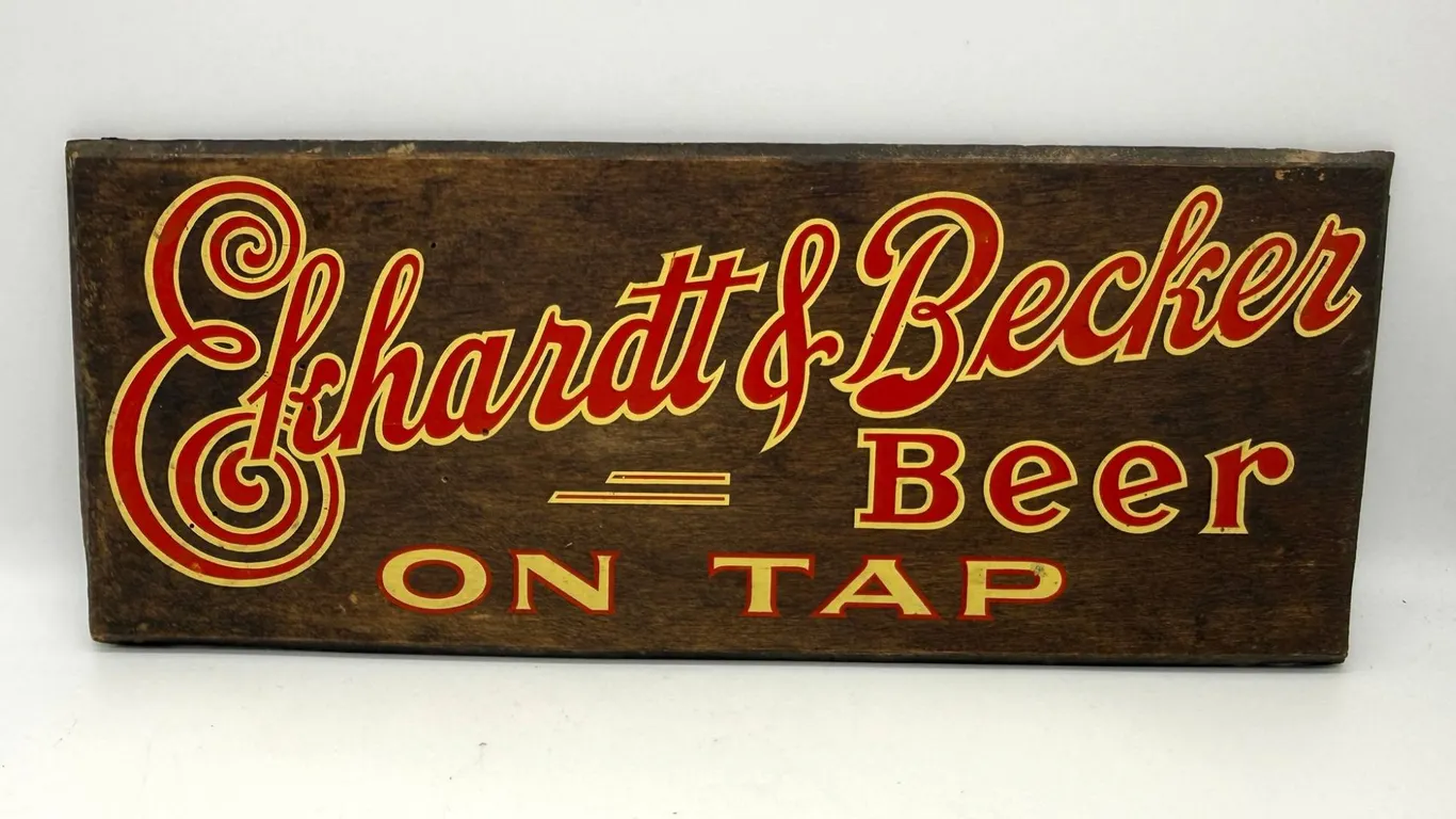 Eckhardt & Becker Beer Sign Wood Plaque