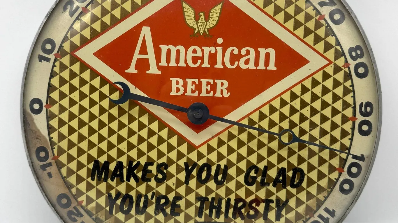 American Beer Sign Thermometer
