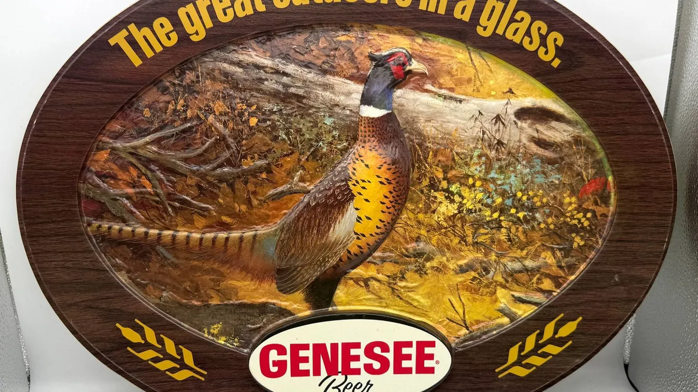Genesee Beer 3D Wall Sign with Pheasant Scene
