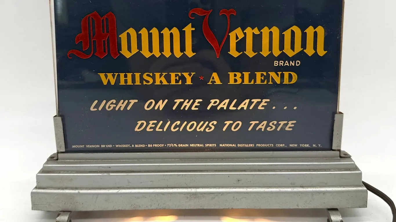 Mount Vernon Whiskey Bar Lighted Sign