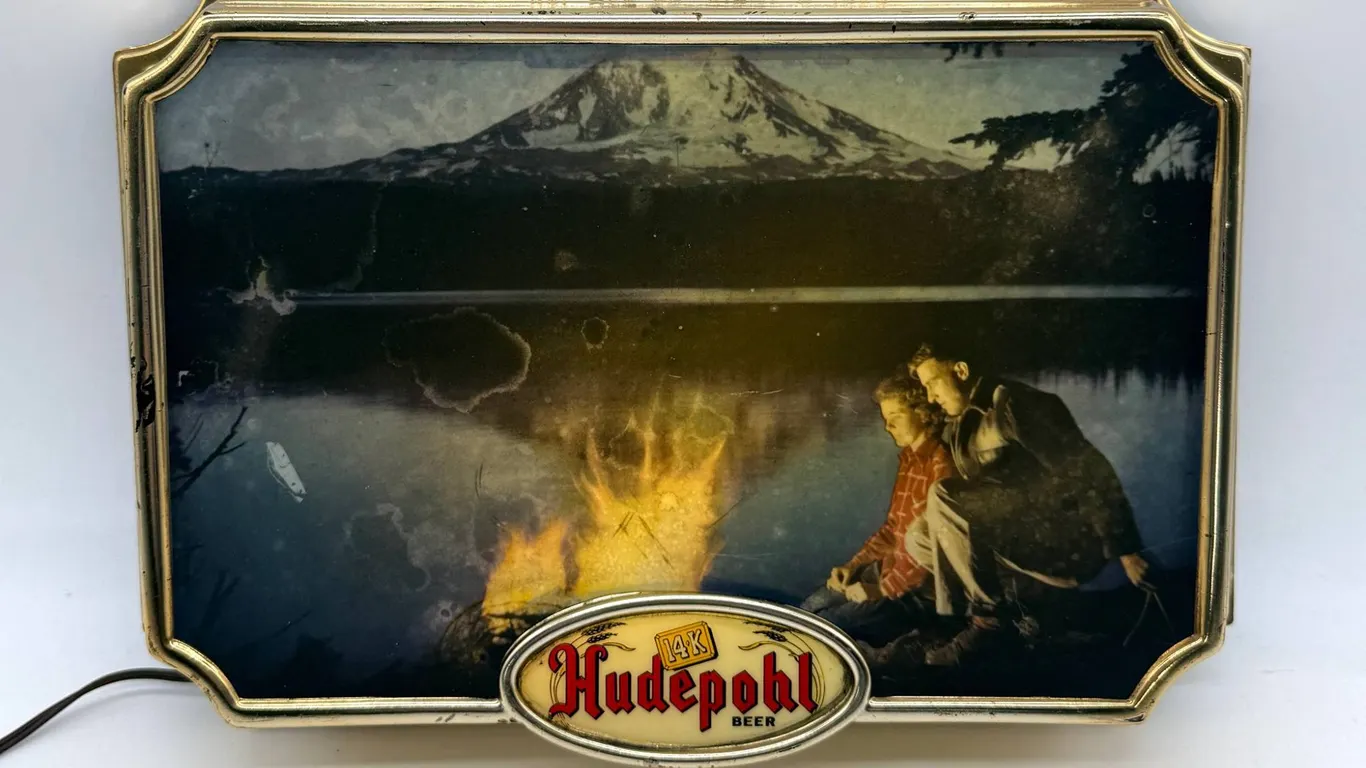 Hudepohl Beer Lighted Advertising Sign