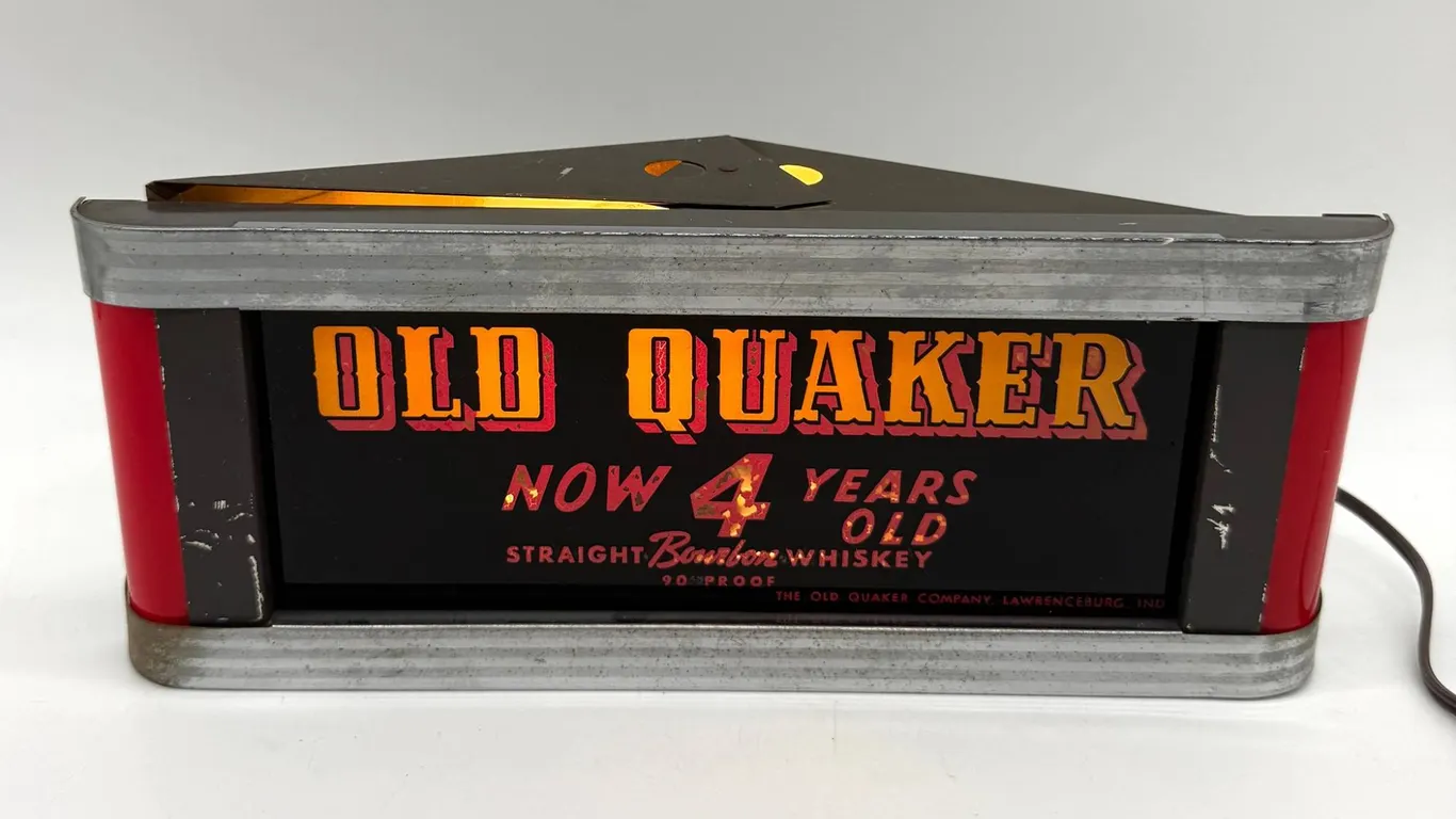 Old Quaker Whiskey Bar Light Sign