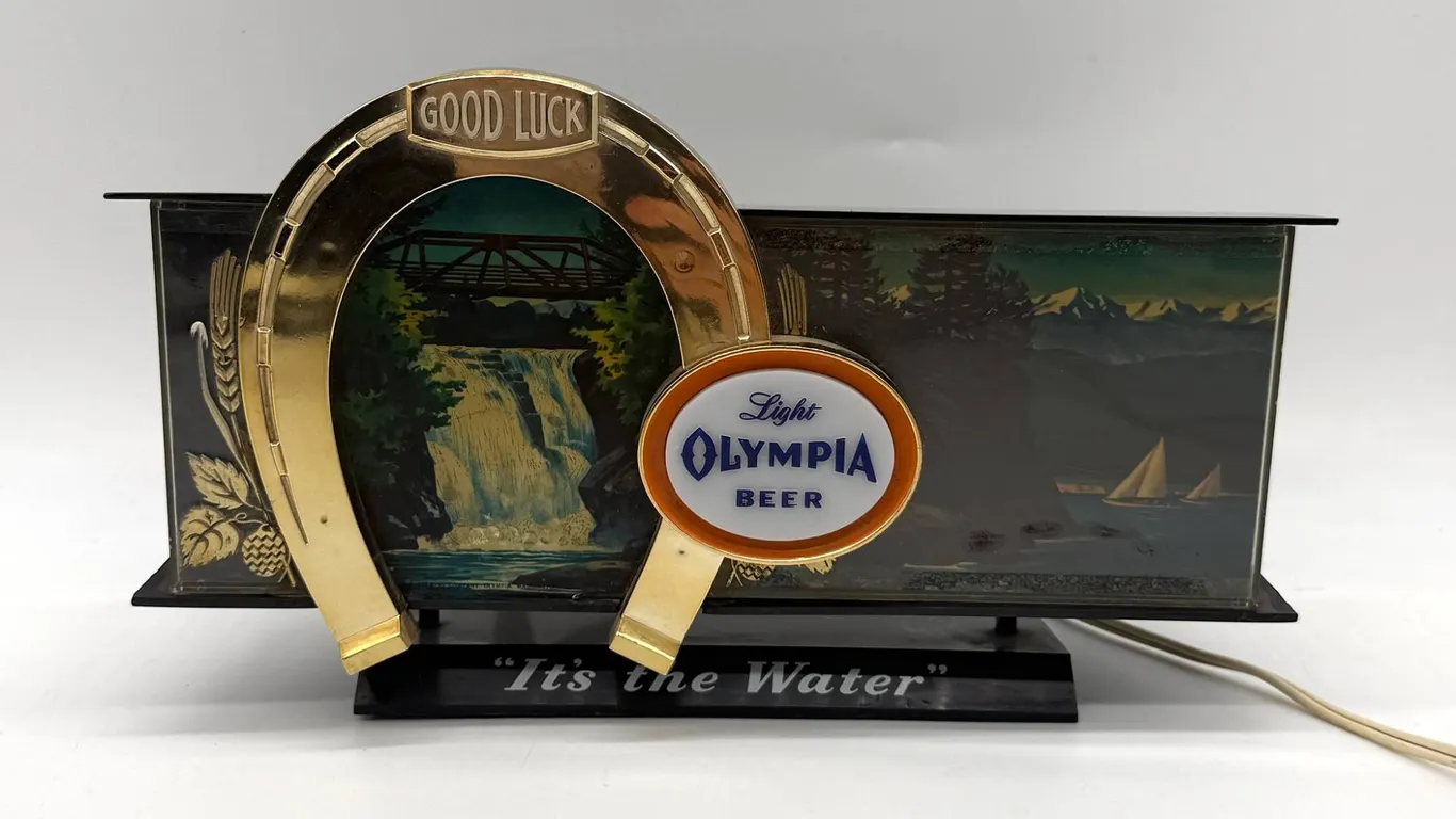 Olympia Beer Light with Horseshoe Motif