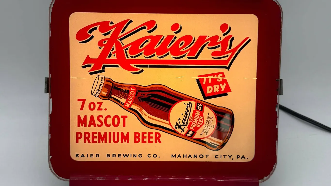 Kaier's Mascot Premium Beer Lighted Sign