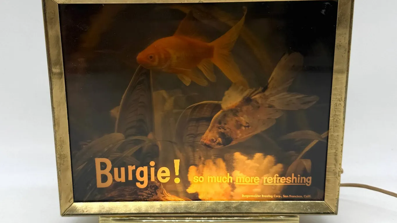 Burgie Beer Lighted Advertising Sign