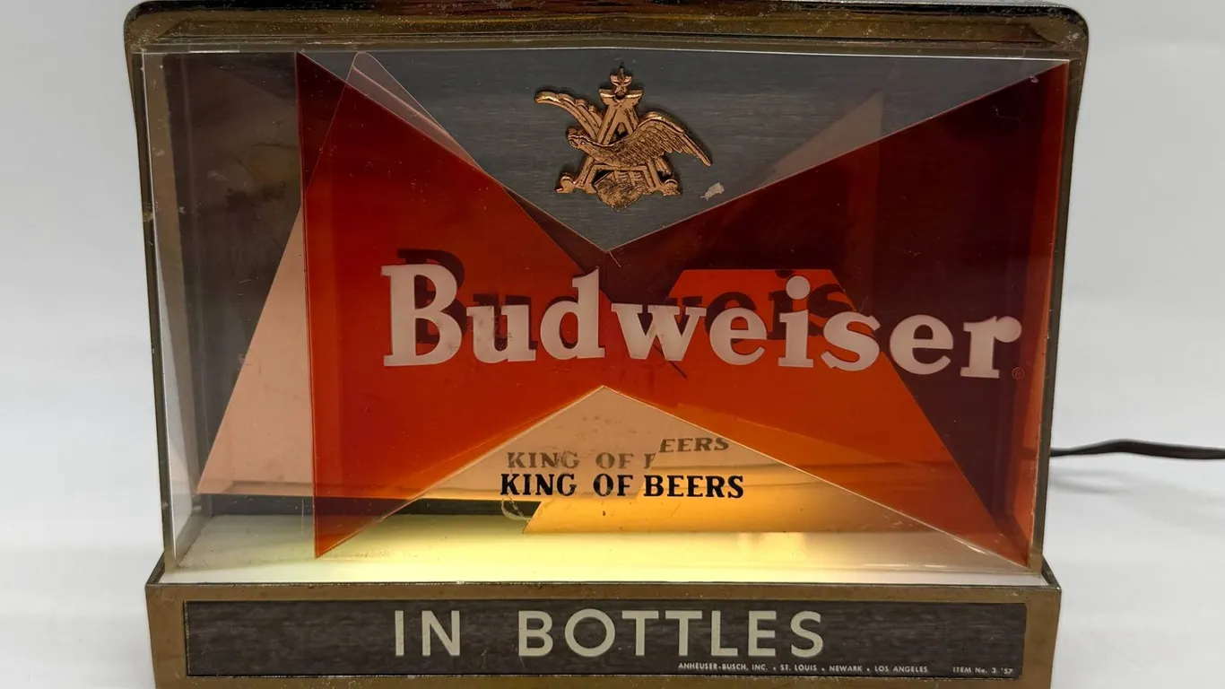 Budweiser Illuminated Advertising Sign