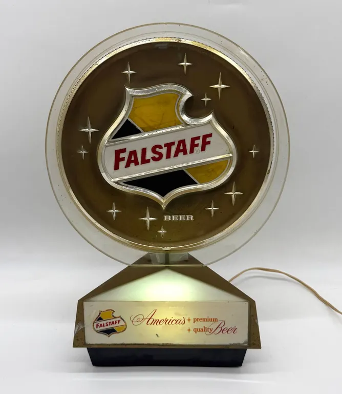Falstaff Rotating Coin Beer Light Sign