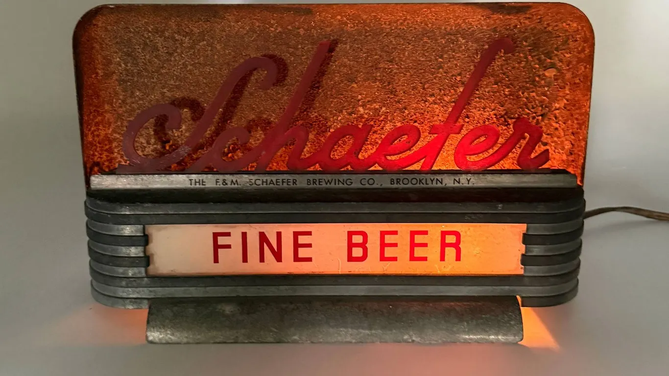 Schaefer Beer Lighted Advertising Sign