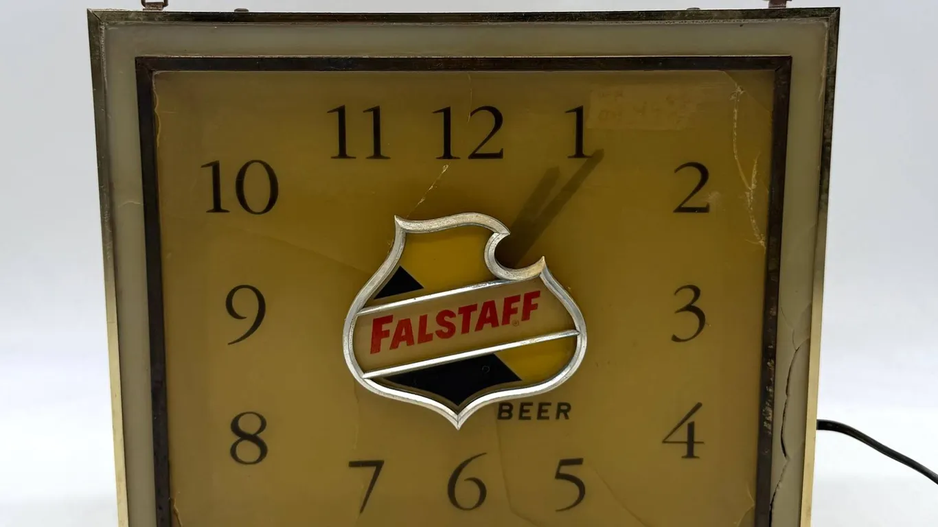 Falstaff Beer Illuminated Wall Clock