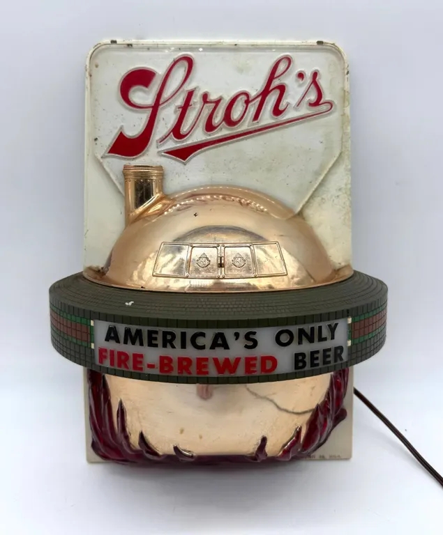 Stroh's Fire-Brewed Beer Light Sign