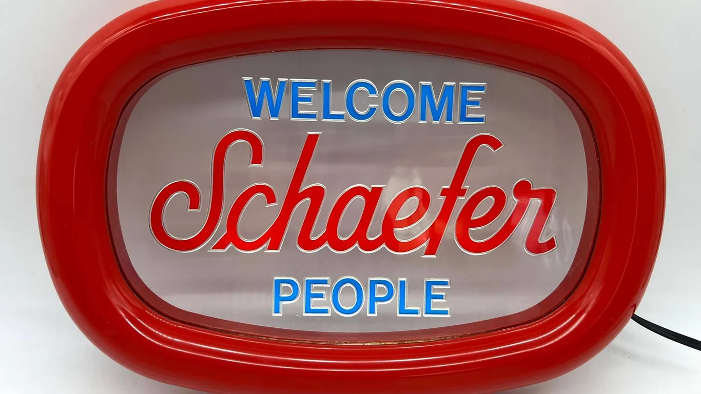 Schaefer Beer Lighted Bar Sign Oval