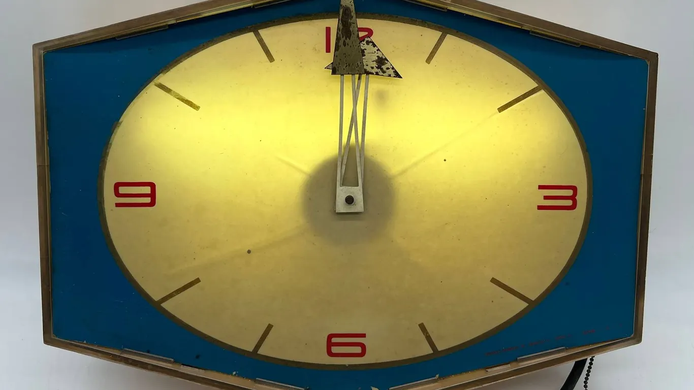 Mid-Century Illuminated Wall Clock