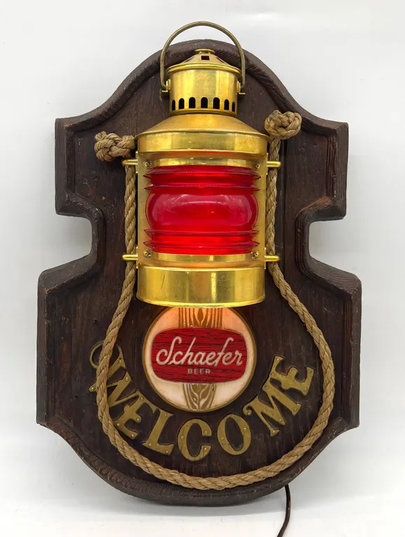 Schaefer Beer Nautical Welcome Lighted,