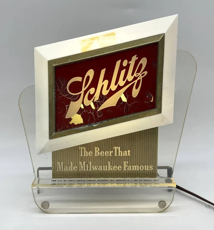 Vintage Schlitz Beer Light-Up Sign